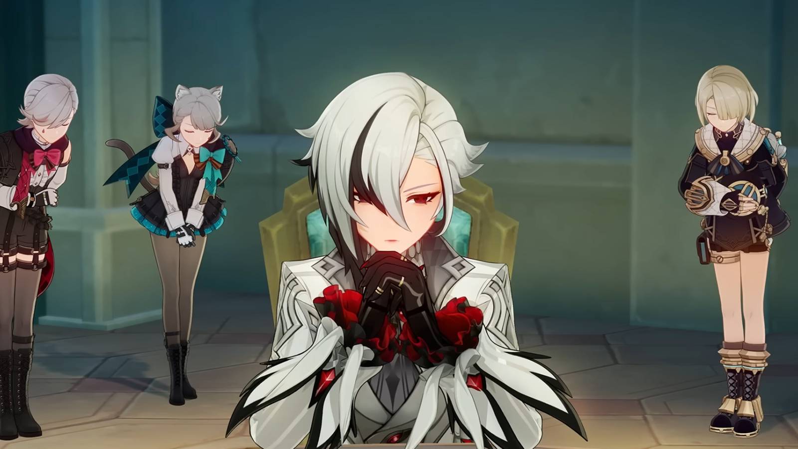 Genshin Impact Arlecchino, Lyney, Lynette, and Freminet