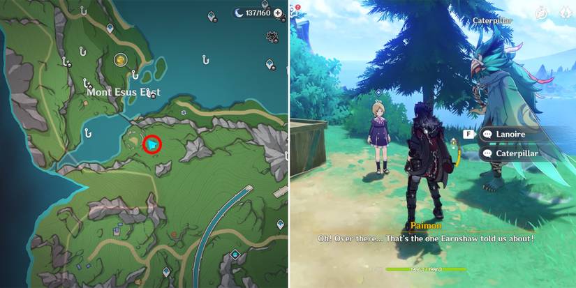 genshin impact lanoire and caterpillar location