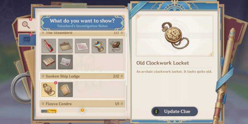 give old clockwork locket to melo genshin impact