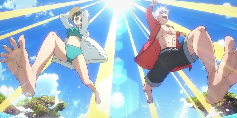 Gojo and Riko at the Beach