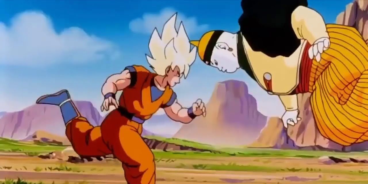 Goku and Android 19 in Dragon Ball Z