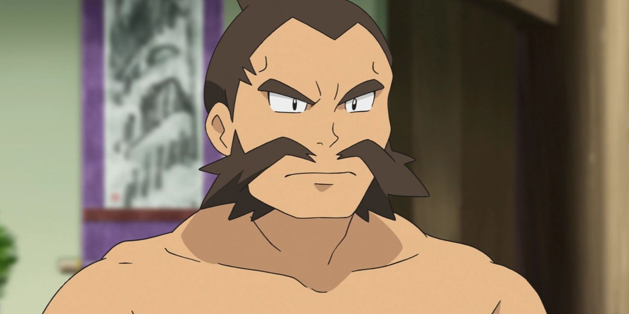 Chuck, líder de gimnasio en el anime Pokémon