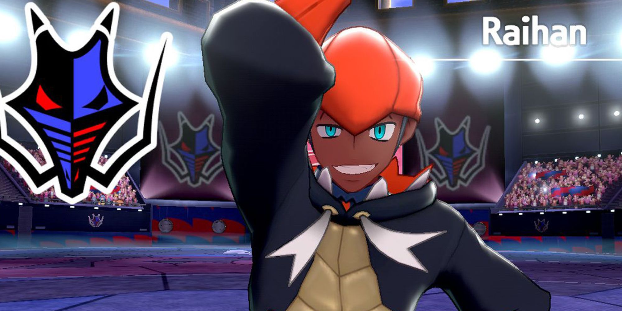 Líder de gimnasio Raihan en Pokémon Sword & Shield