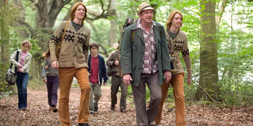 Harry, Hermione and the Weasleys going to the Quidditch World Cup