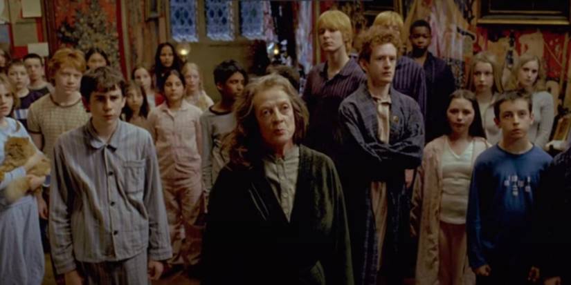An Image of Harry Potter: Gryffindor Students in Pyjamas