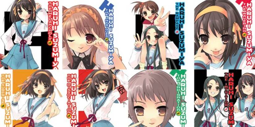 The Melancholy Of Haruhi Suzumiya LN Covers