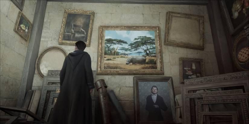 Hogwarts Legacy African Plains Painting that the Fat Lady hid in
