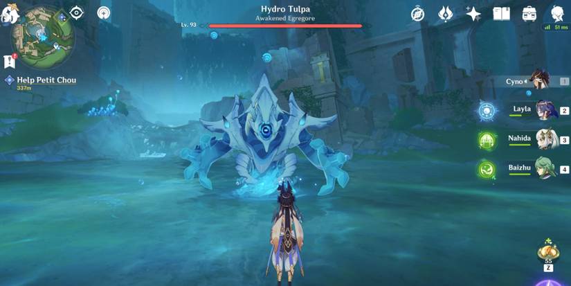 how to beat the hydro tulpa boss in genshin impact