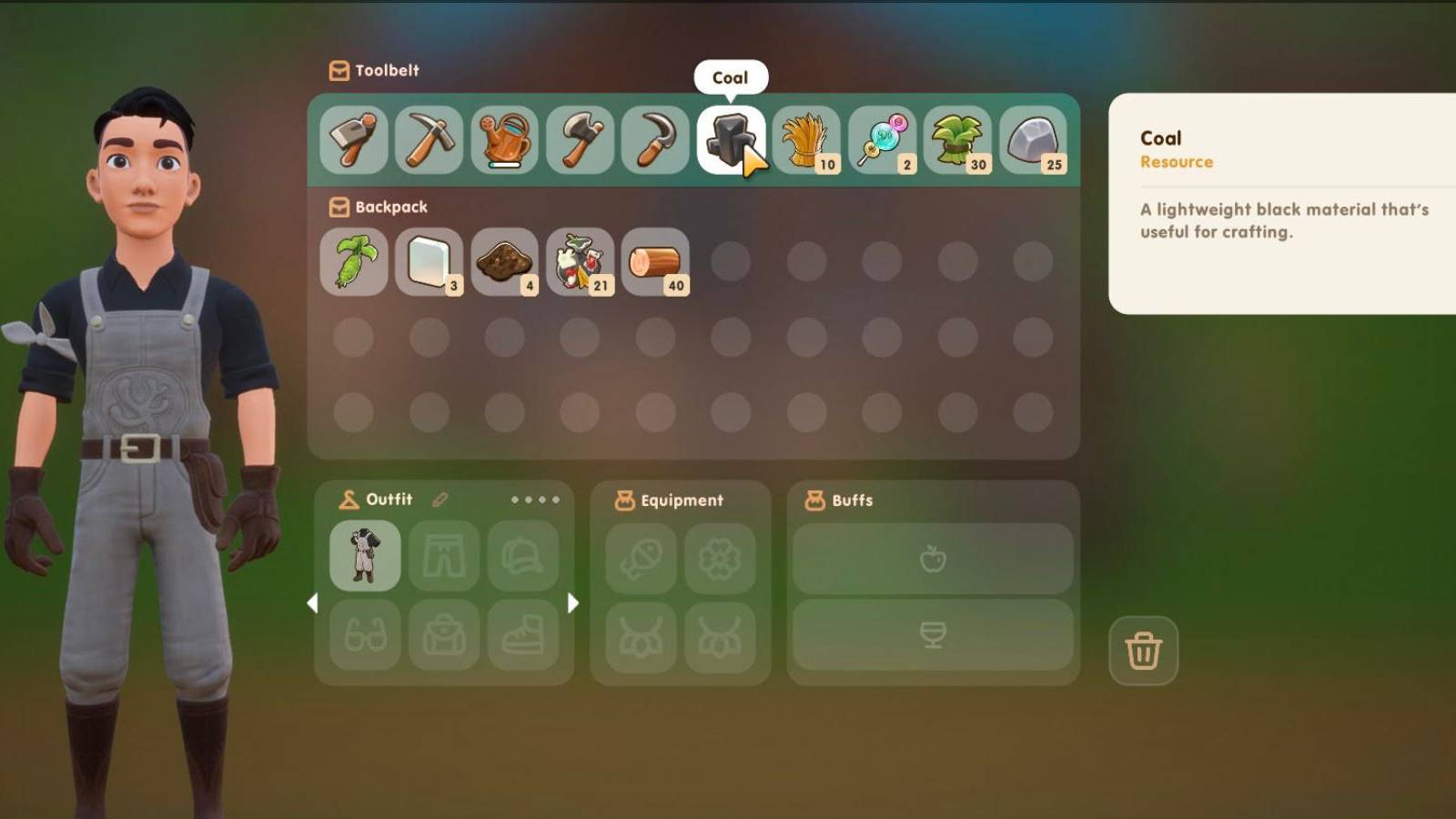 coal in coral island