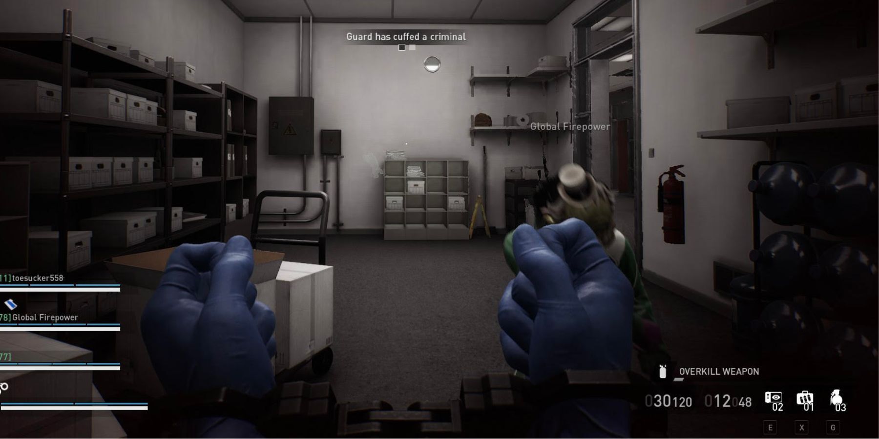 cuffed player in payday 3