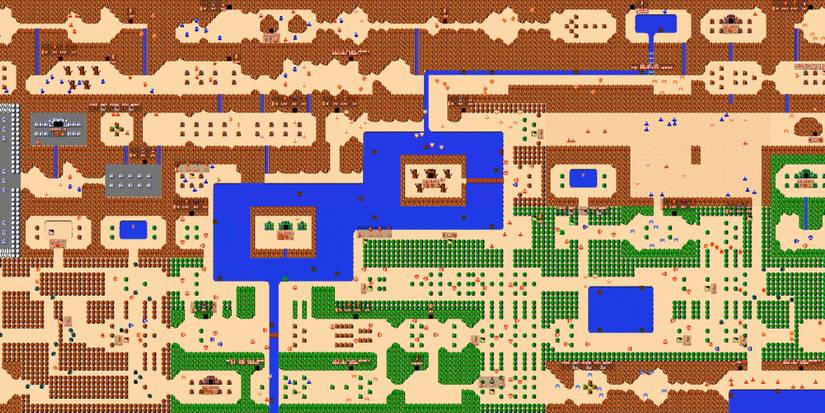 The middle section of the NES Zelda map