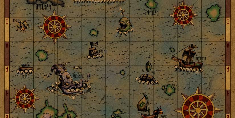 A depiction of the Great Sea on map 