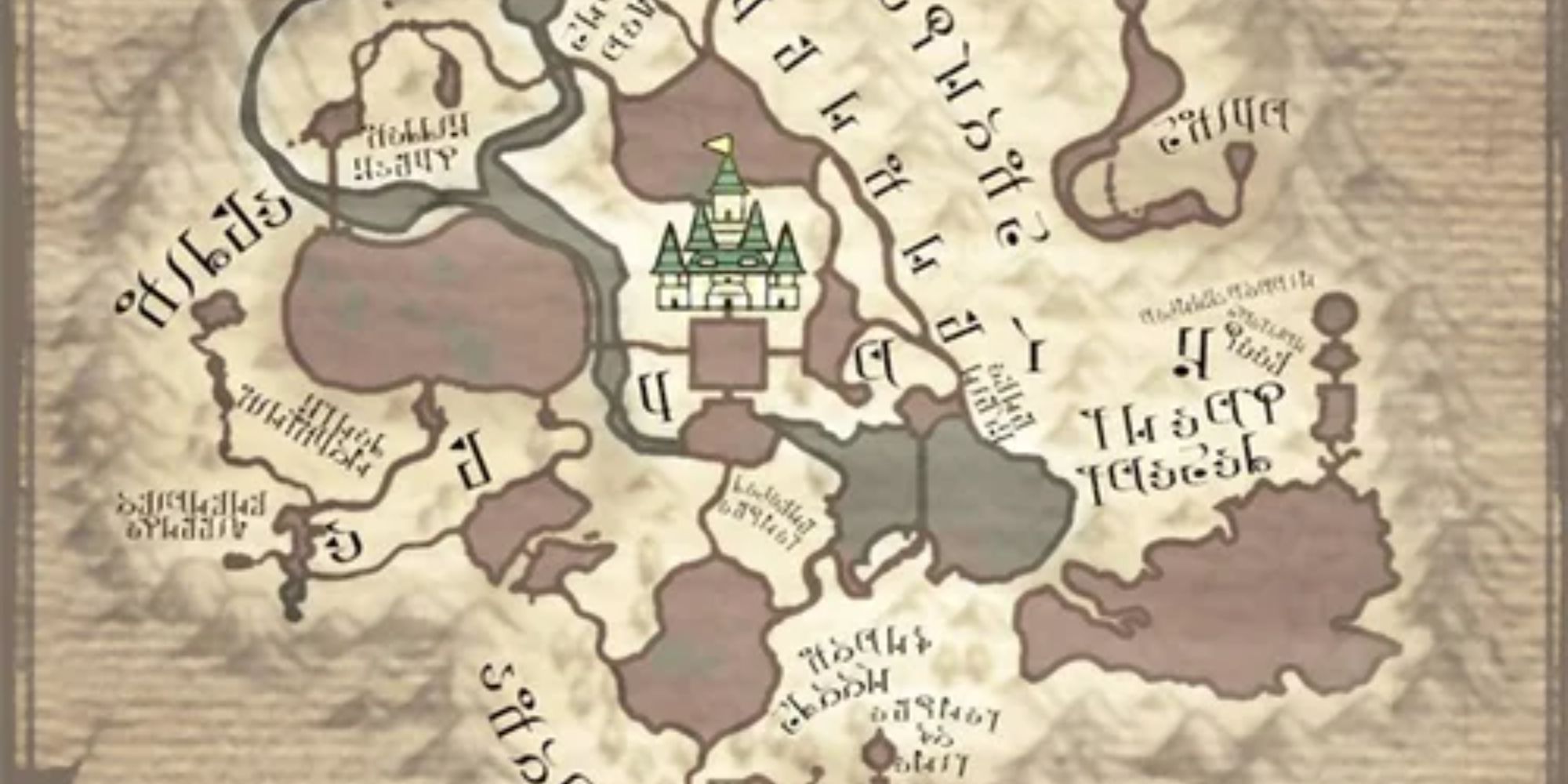An unlabeled overview of Hyrule from Twilight Princess