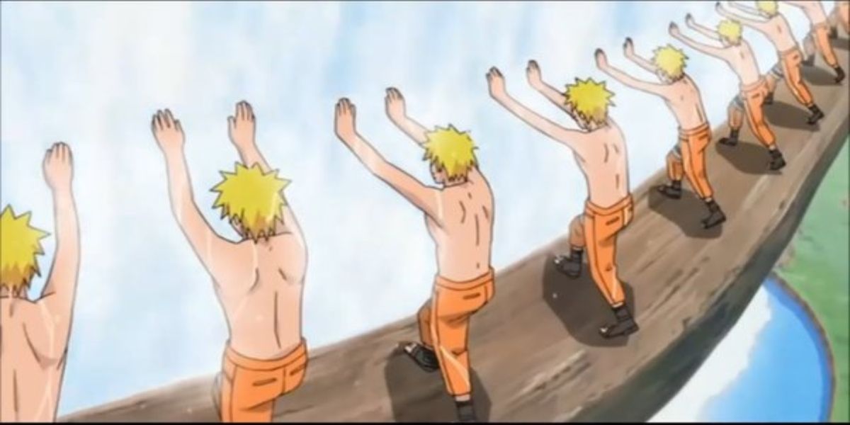 Naruto Training With Shadow Clones