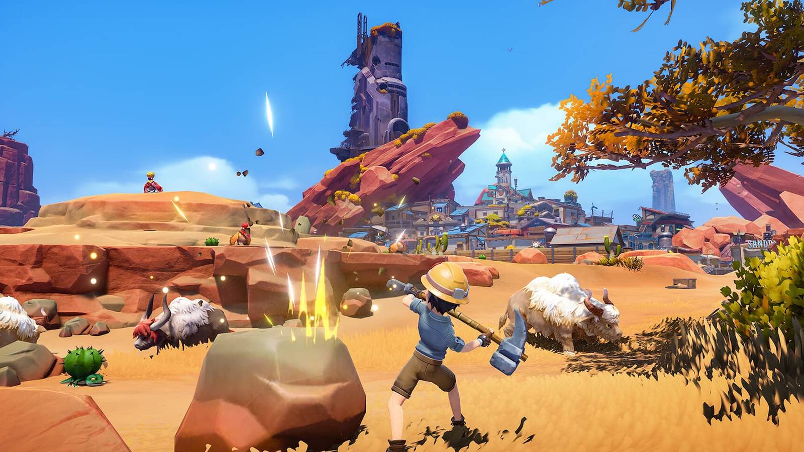 Mining rocks in My Time At Sandrock