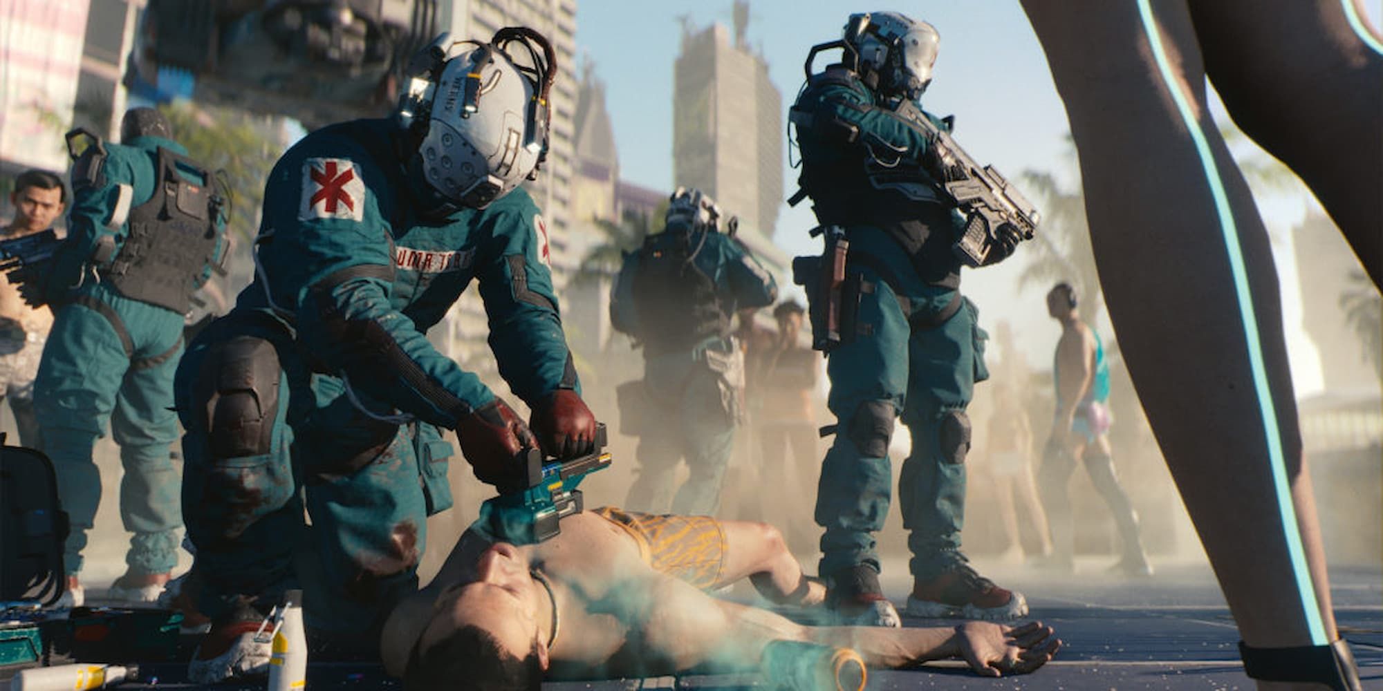 Official media of Cyberpunk 2077's Trauma Team