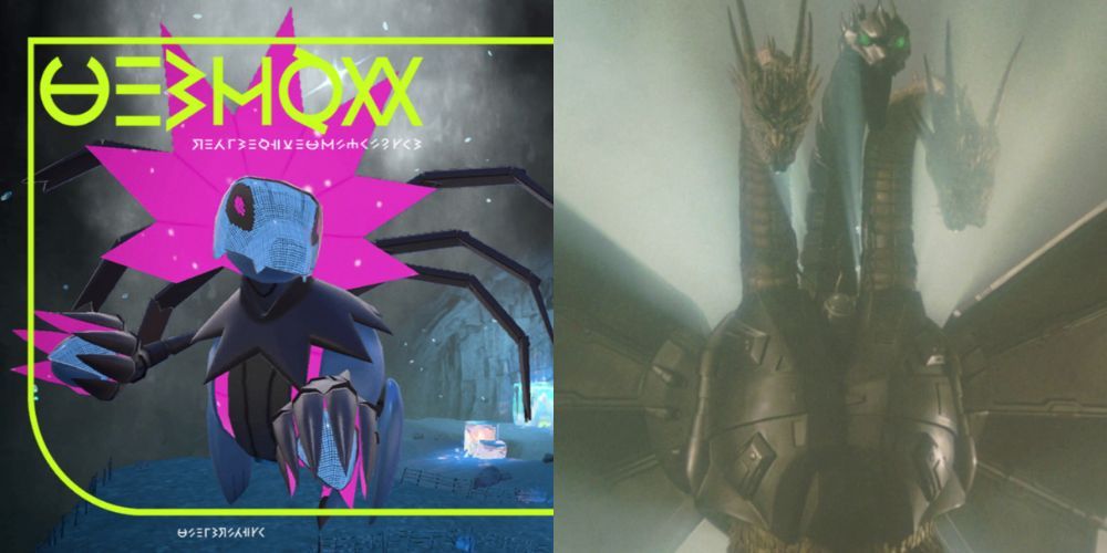 Comparison between the Pokémon Iron Jugulis, and the Kaiju Mecha King Ghidorah 