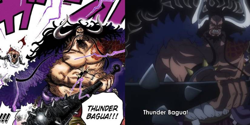 Comparison of Kaido from One Piece in both the Anime and the Manga