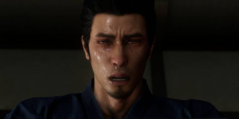 Kazuma crying in Like a Dragon Gaiden The Man Who Erased His Name
