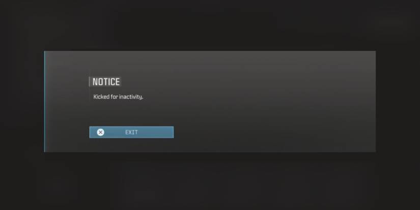 the kicked for inactivity error in modern warfare 3.