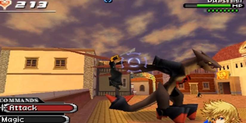 Roxas fighting the Dustflier in Kingdom Hearts 358/2 Days