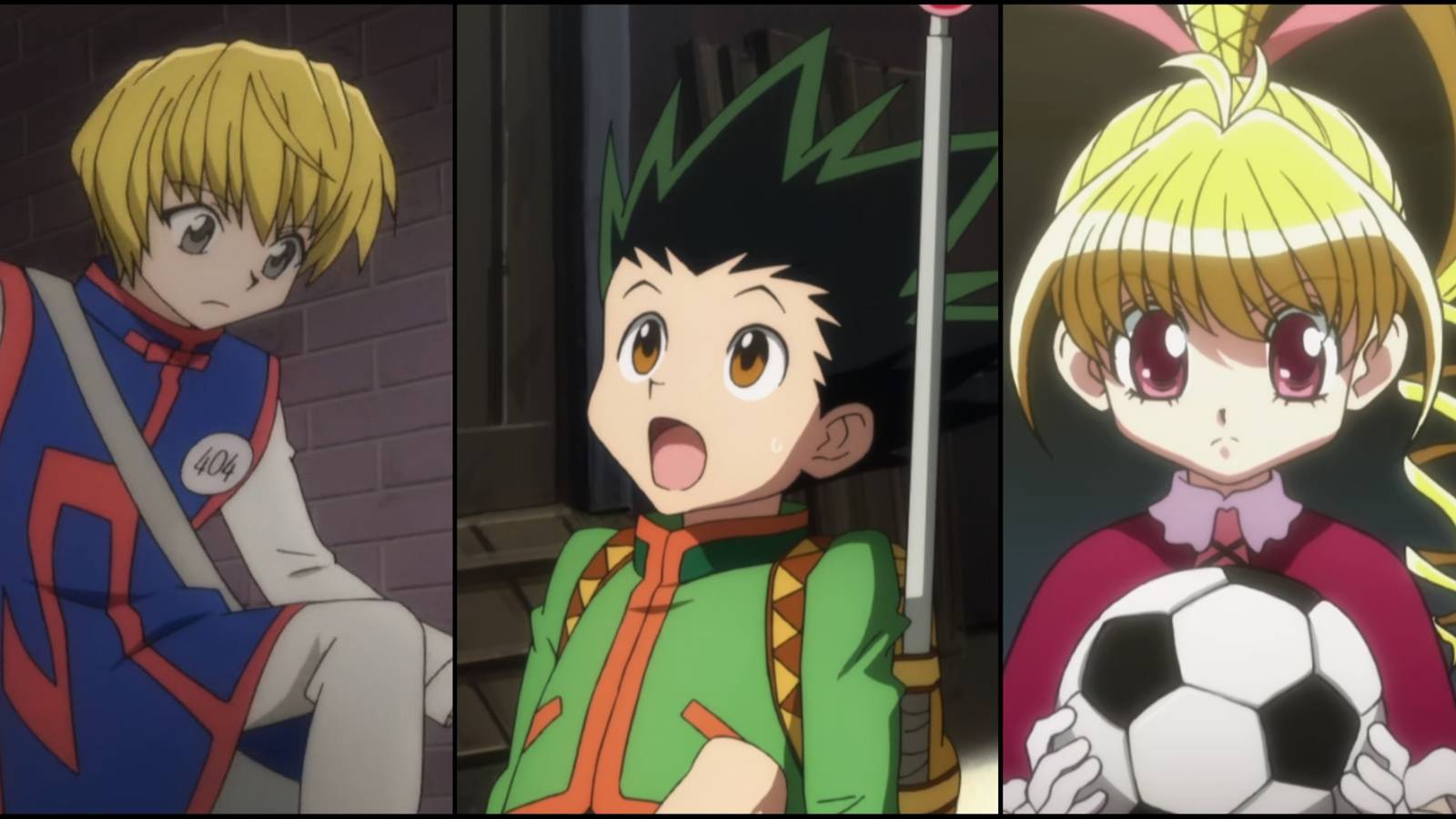 Kurapika, Gon, and Bisky in Hunter x Hunter