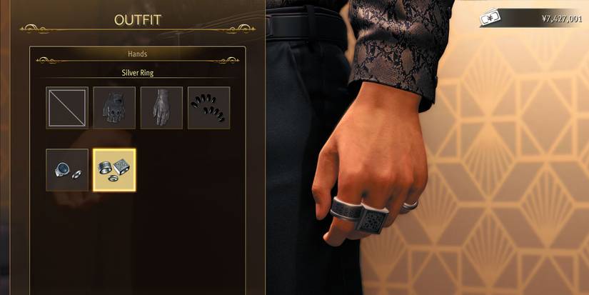 Hands tab at the Boutique in Like a Dragon Gaiden.