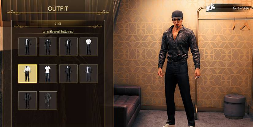 Style tab at the Boutique in Like a Dragon Gaiden.