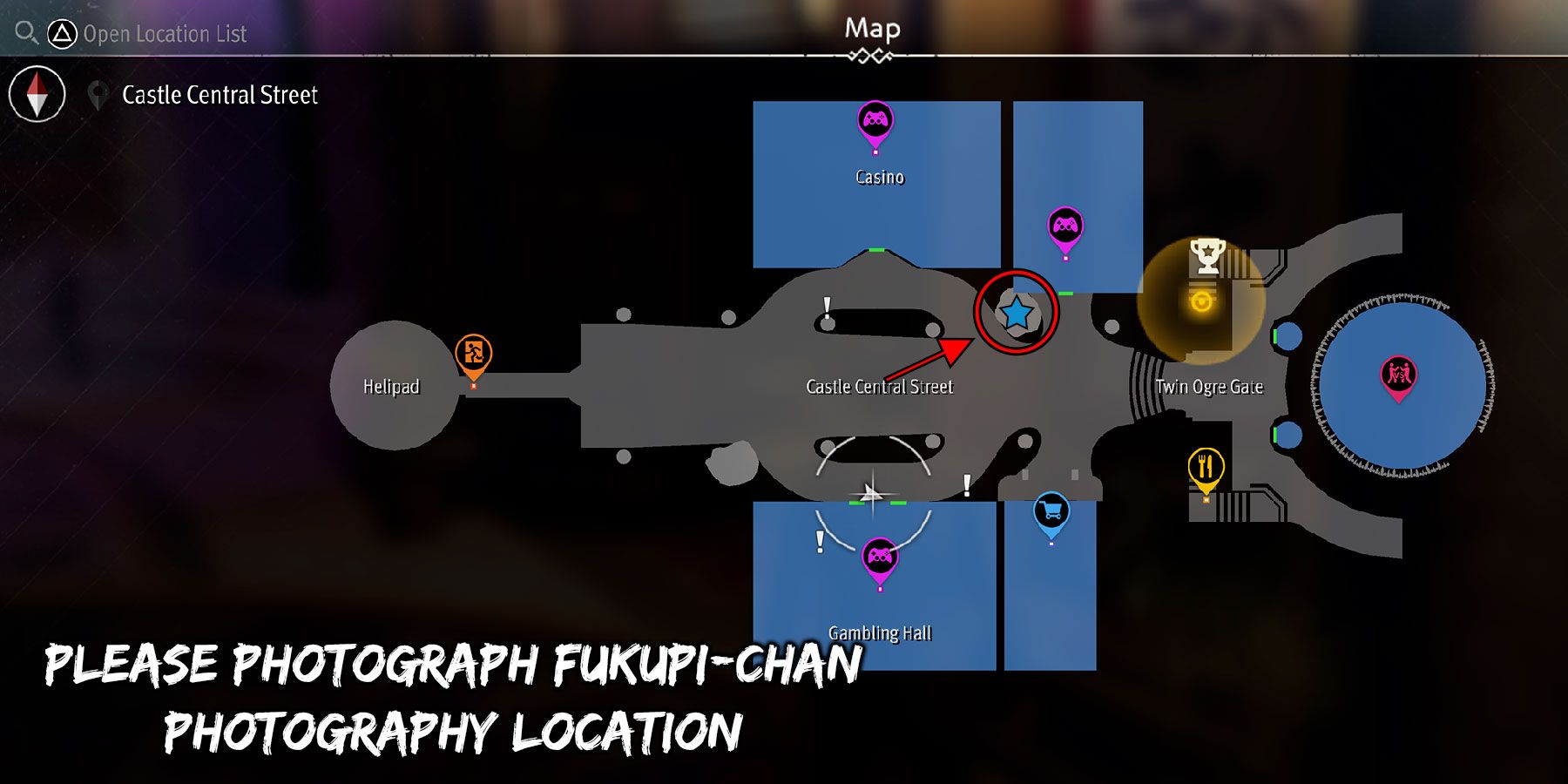 Fukupi-chan's location in Like a Dragon Gaiden.