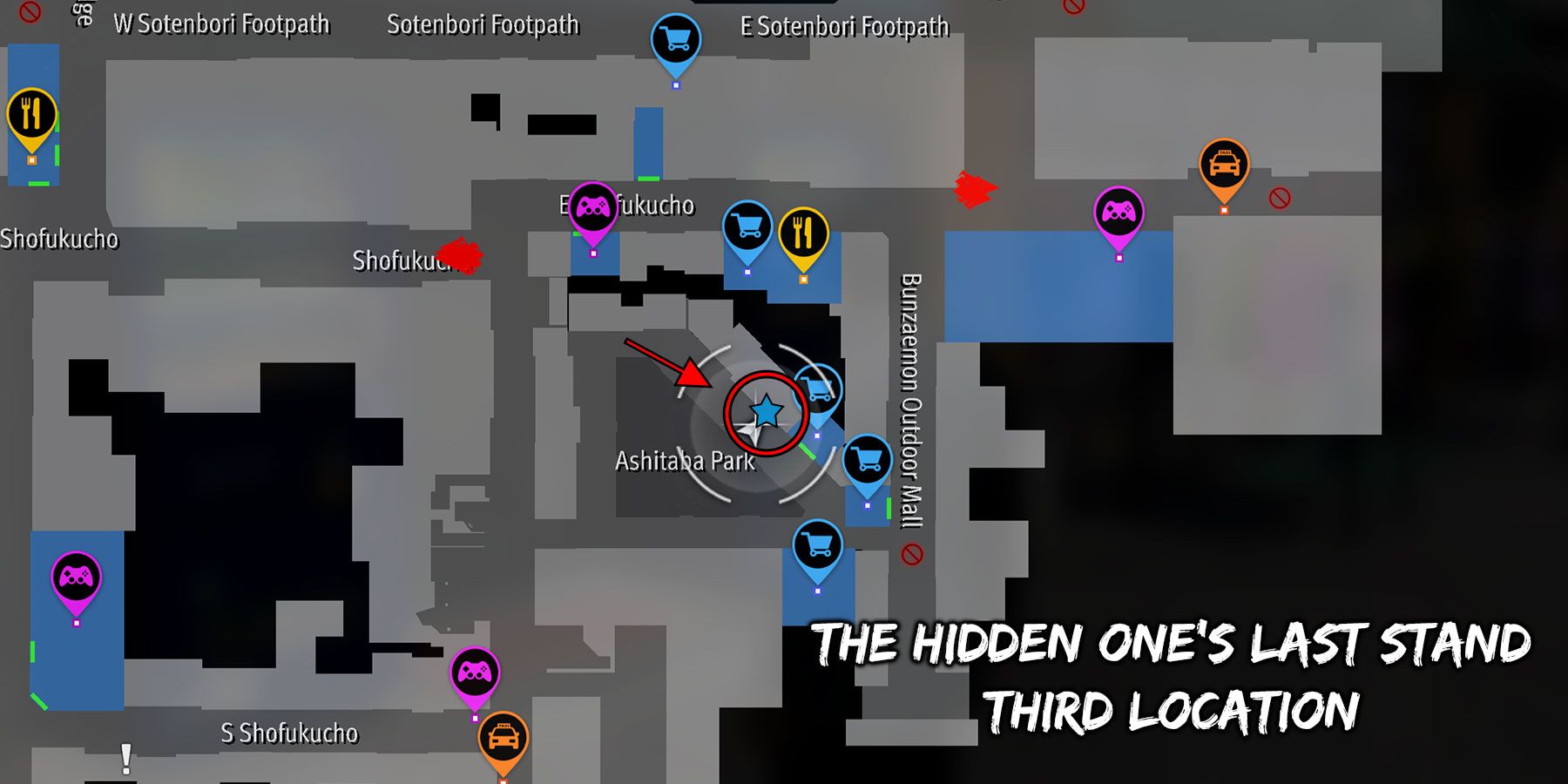 The Hidden One's 3rd location in Like a Dragon Gaiden