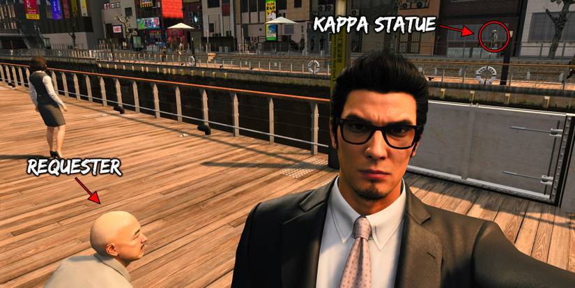 Kappa statue location in Sotenbori in Like a Dragon Gaiden