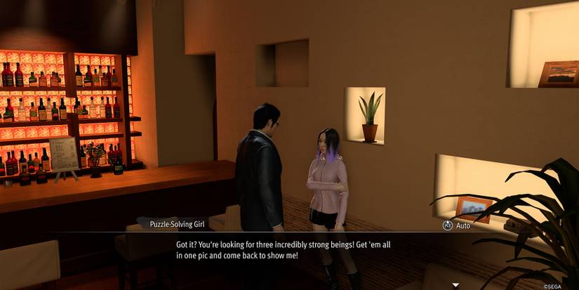 Puzzle-Solving Girl at Stijl in Like a Dragon Gaiden.