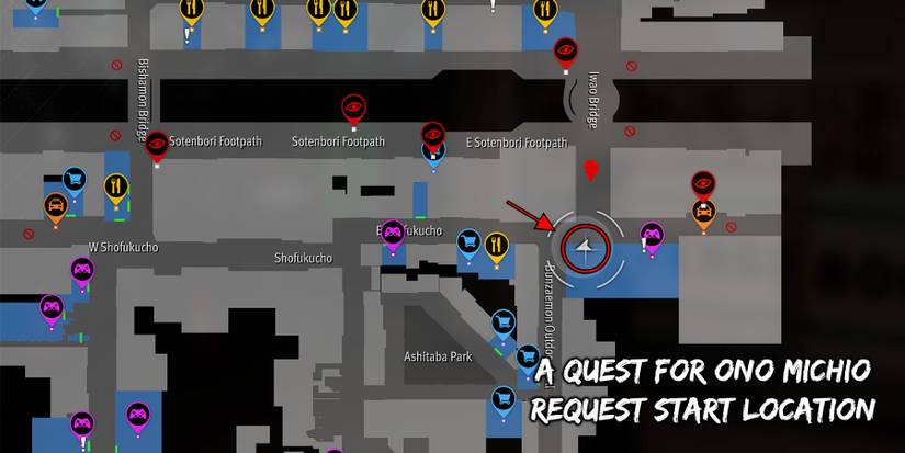 A Quest for Ono Michio location in Like a Dragon Gaiden.