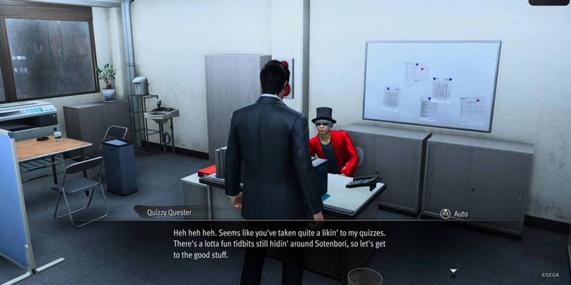 Speaking with the Quizzy Quester in Like a Dragon Gaiden