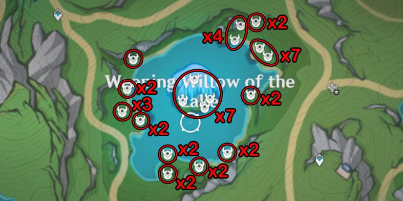 lakelight lily location 3 in genshin impact