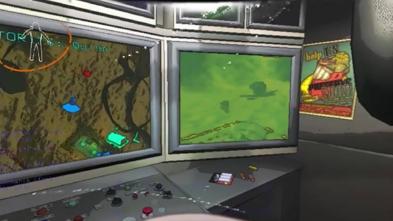 Watching over the map monitor in Lethal Company