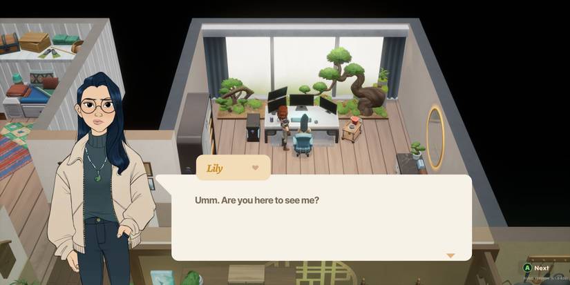 Lily in her bedroom in Coral Island