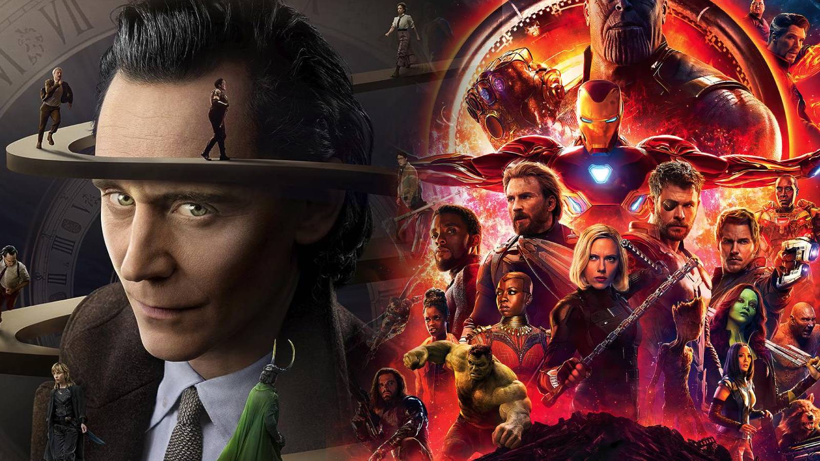 Posters for Loki season 2 and Avengers: Infinity War