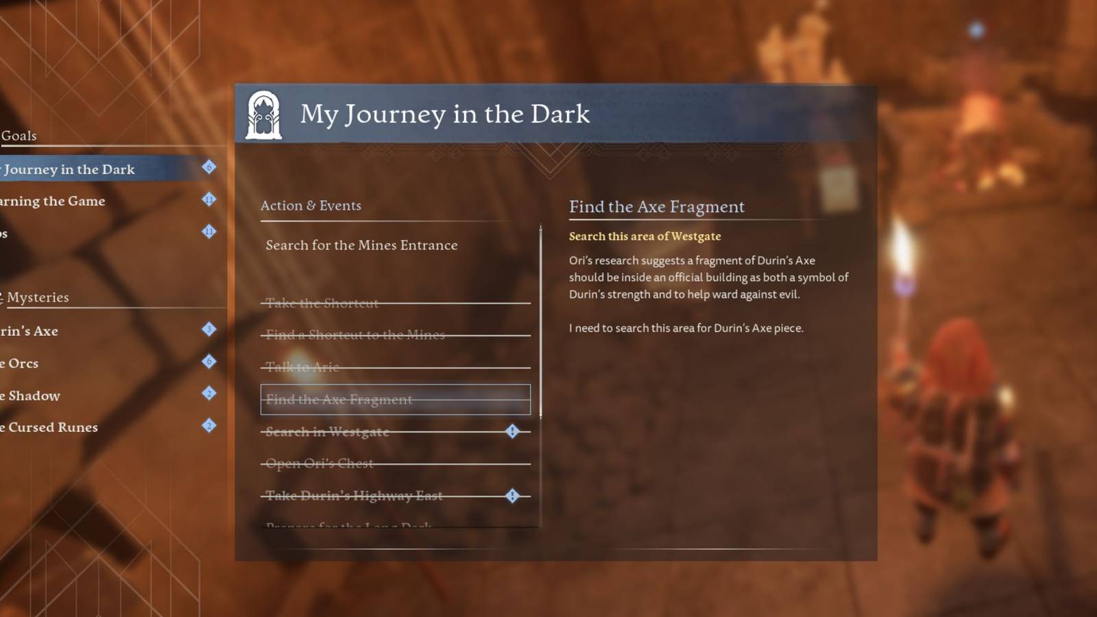 lord of the rings - return to moria journal