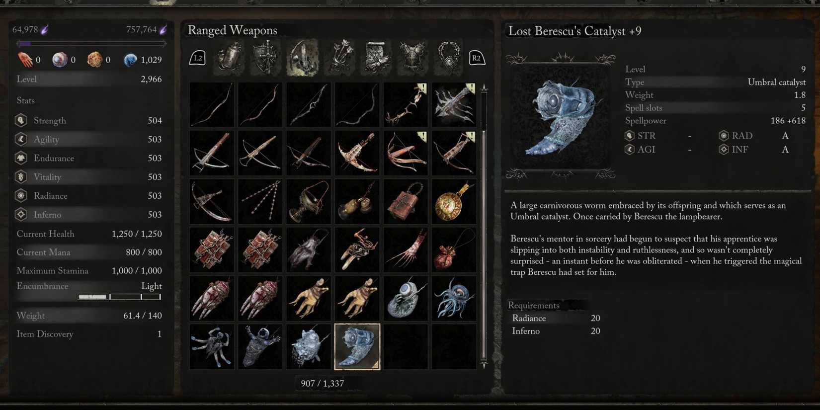 Lost Berescu's Catalyst Information in Lords of the Fallen