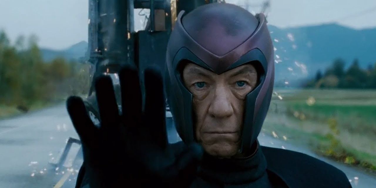 An Image of Magneto using his powers