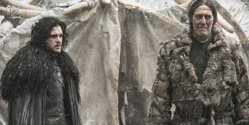 Mance Ryder and Jon Snow in GOT