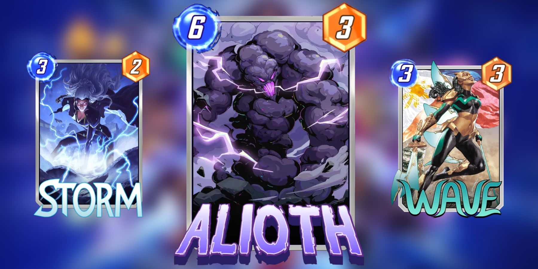 alioth, storm, and wave cards in marvel snap.