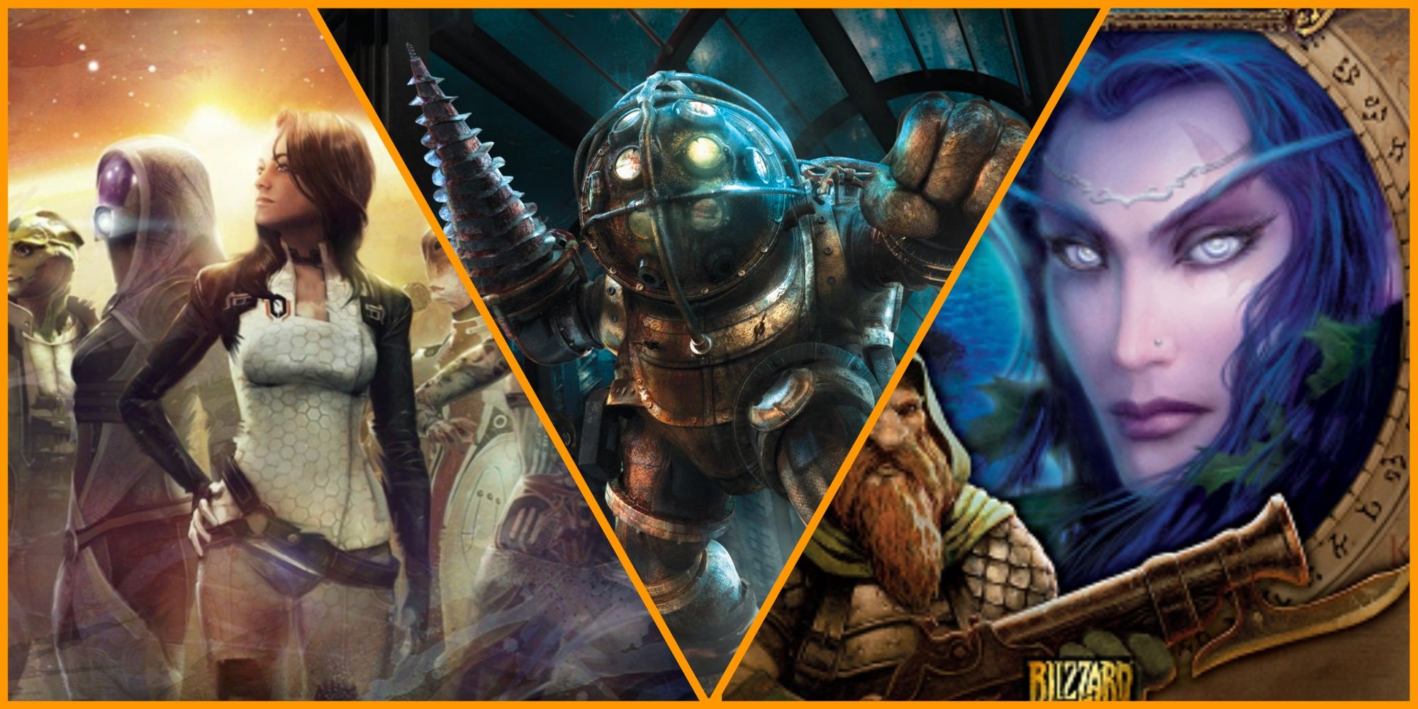 Mass Effect 2, Bioshock, World of Warcraft