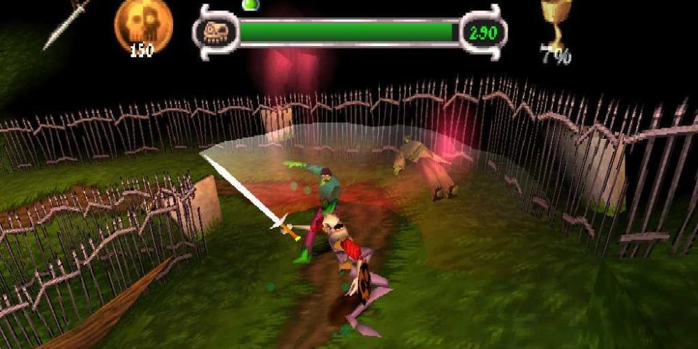 Gameplay screenshot from Medievil PS1 