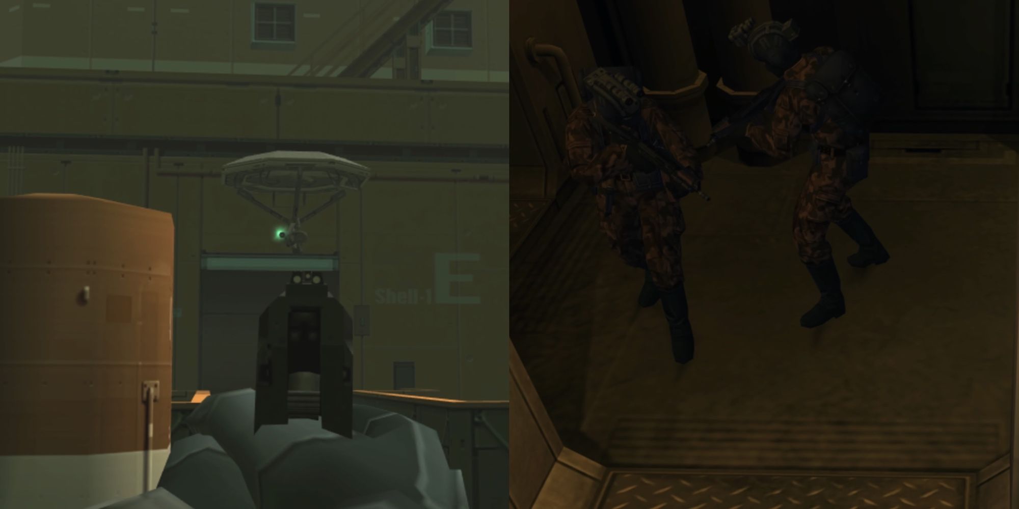 Metal gear cypher and guard split image