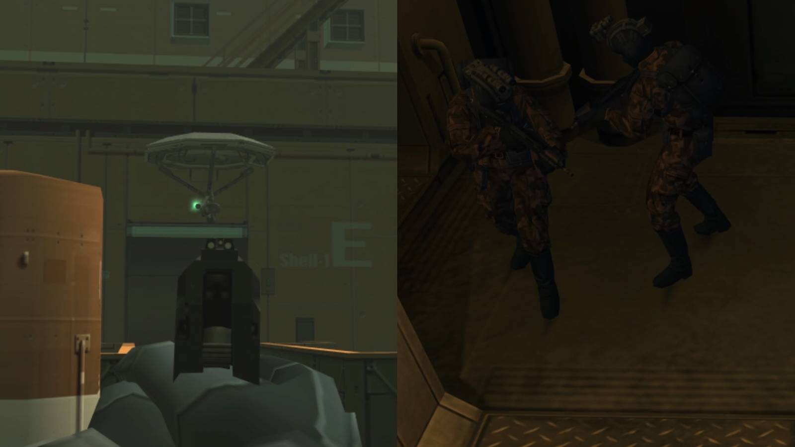 Metal gear cypher and guard split image