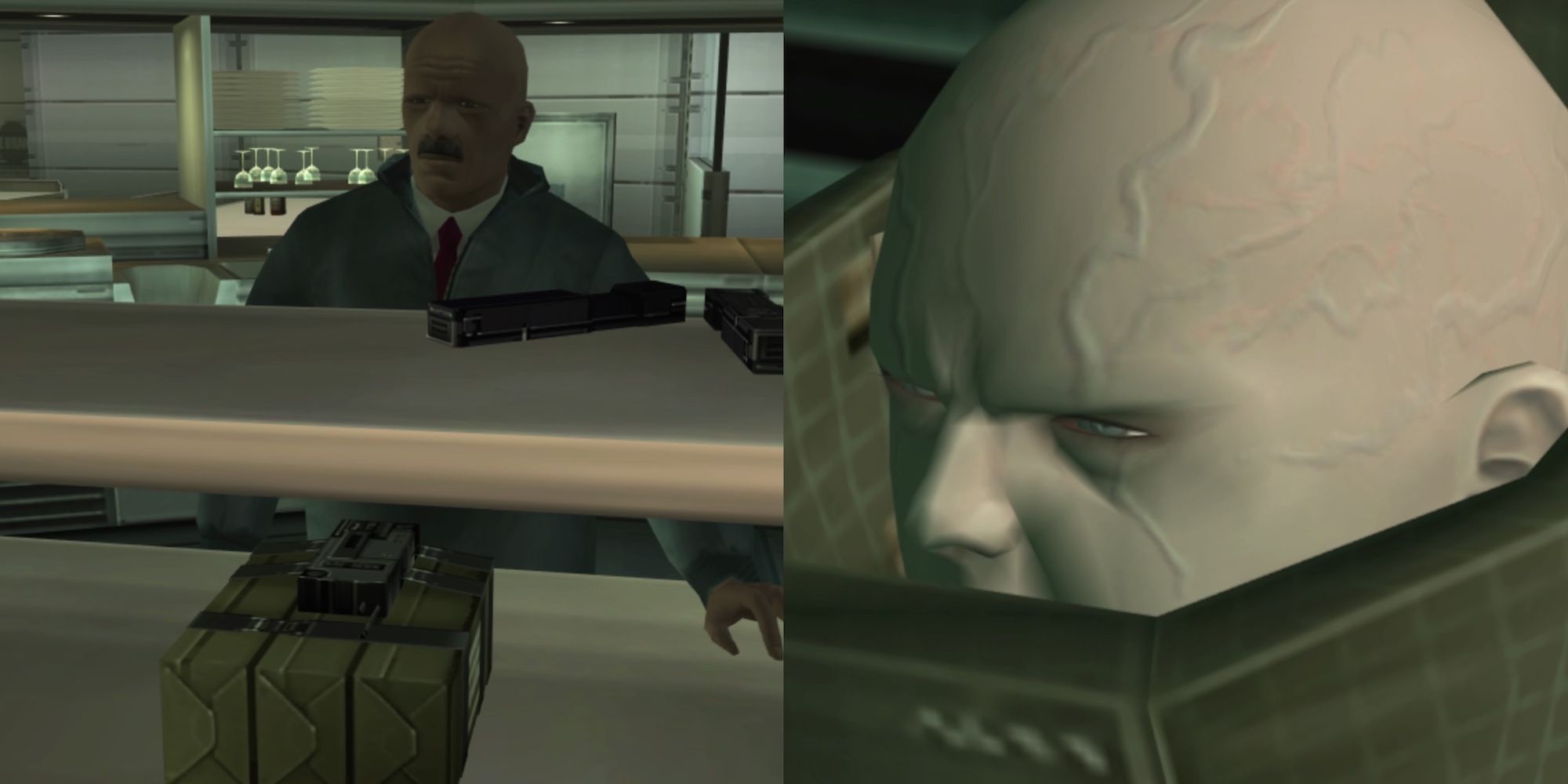Metal Gear Solid 2 Split image stillman and fatman