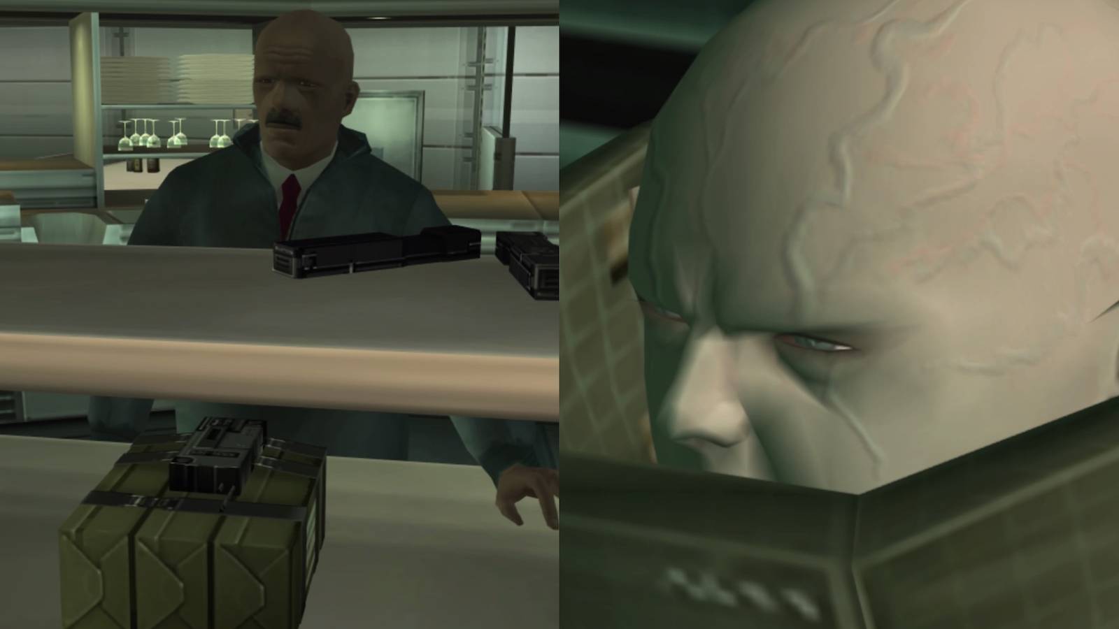 Metal Gear Solid 2 Split image stillman and fatman