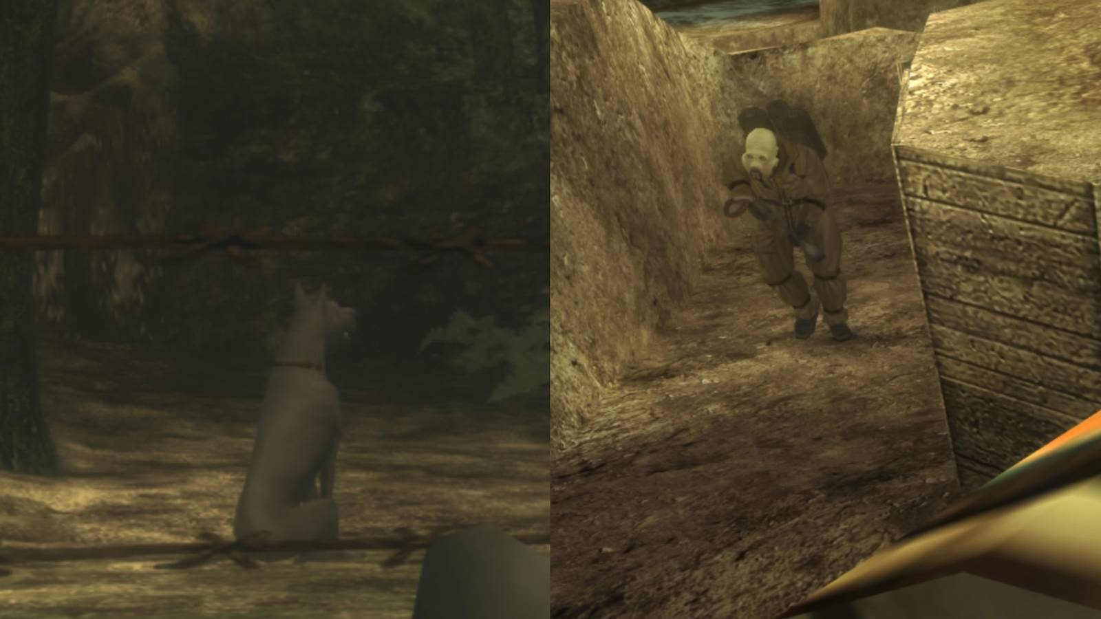 Metal Gear Solid 3 enemies split image